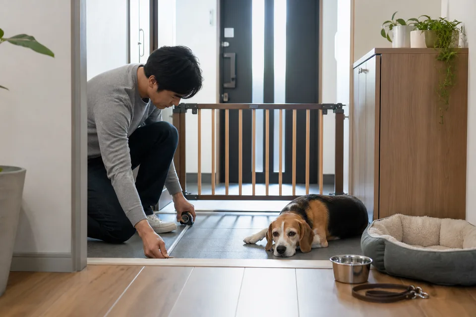 玄関の通路とゲートを犬と暮らす前に測る飼い主