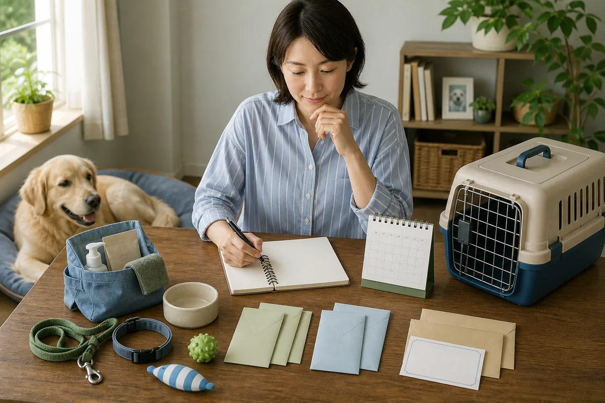 犬の医療費と年間費用をノートや封筒に分けて整理する飼い主